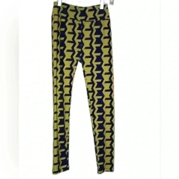 LuLaRoe Leggings, One Size, Navy Blue & Yellow - Picture 1 of 4
